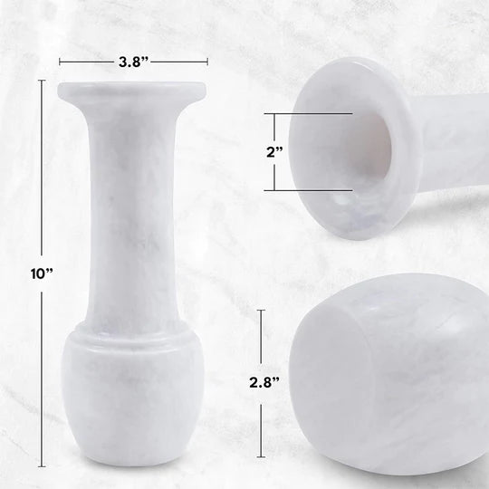 Charming Marble Long Neck Vase 25cm - Available in 4 Colors