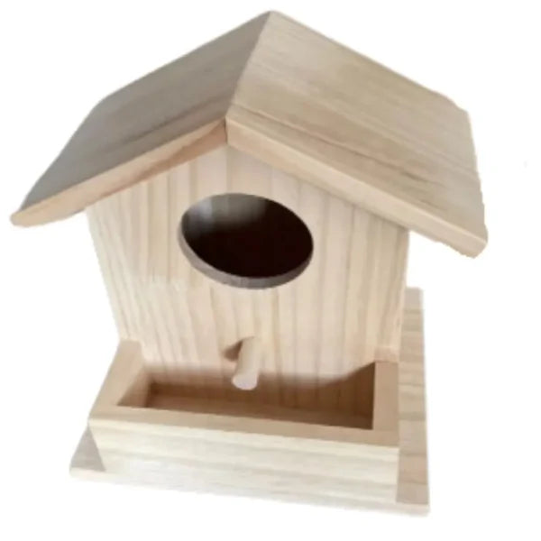 Charming Outdoor Haven Rustic Wooden Birdhouse