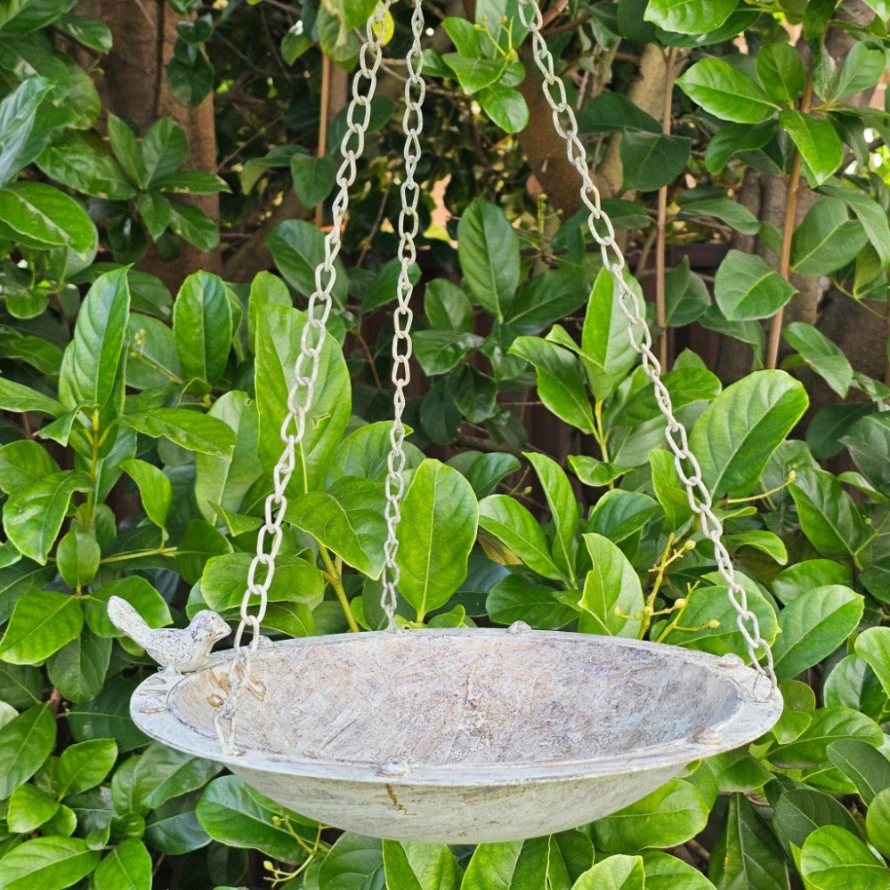 Charming Patina Metal Bird Feeder