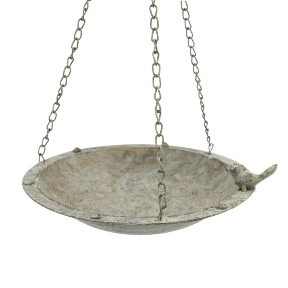 Charming Patina Metal Bird Feeder