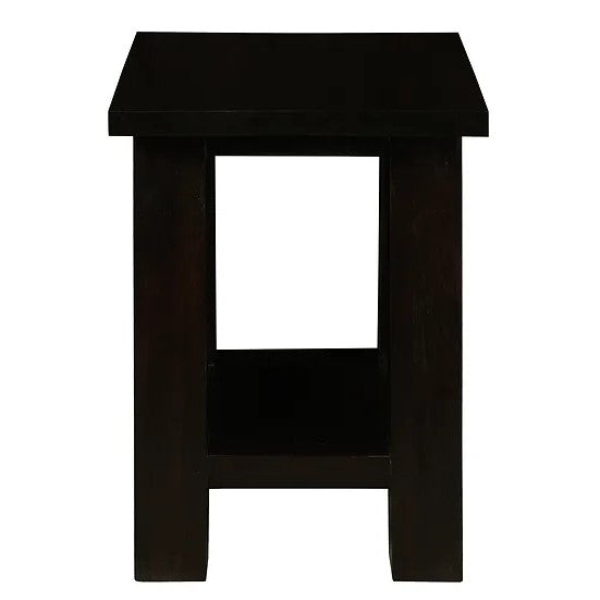 Charming Wooden Lamp Table - Dark Brown