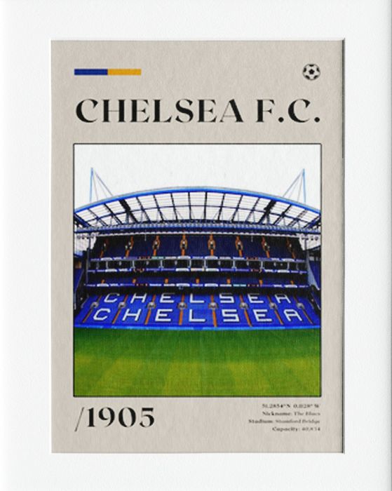 Chelsea Mounted Print Wall Decor - 40x50cms