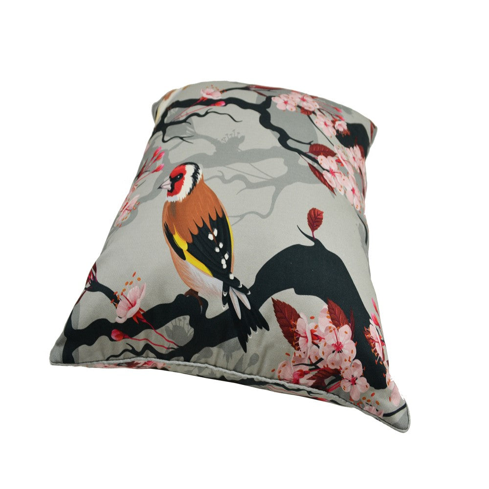 Cherry Blossom Birds Cushion With Recycled Fill 45 X 45cms