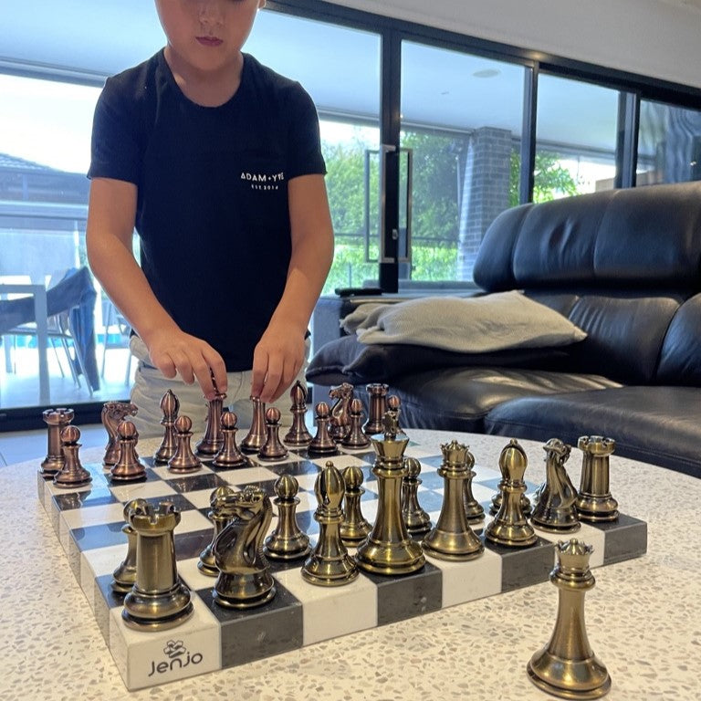 Chess Marble Board With Resin Pieces