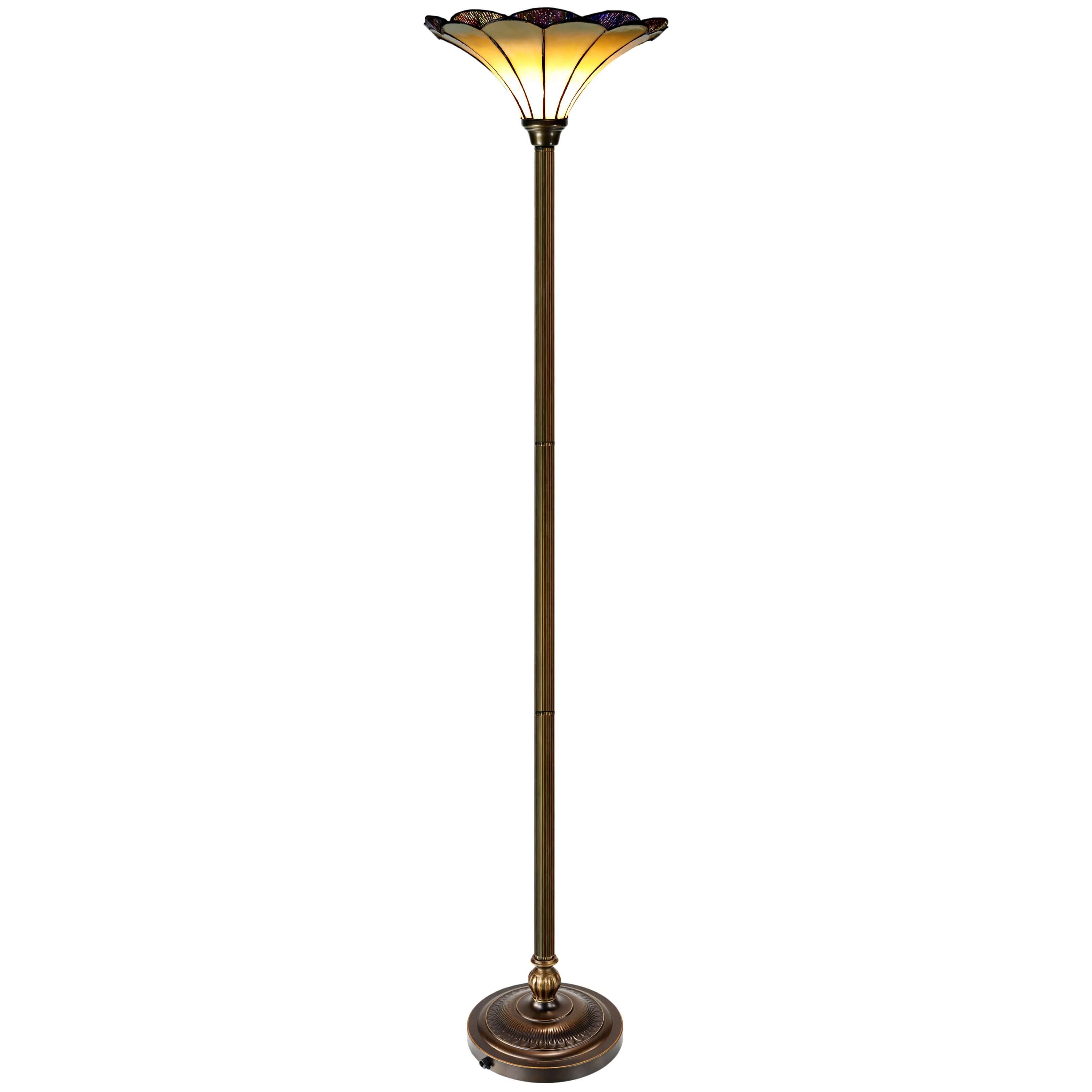 Chevron Stripes Tiffany Stained Glass Floor Lamp