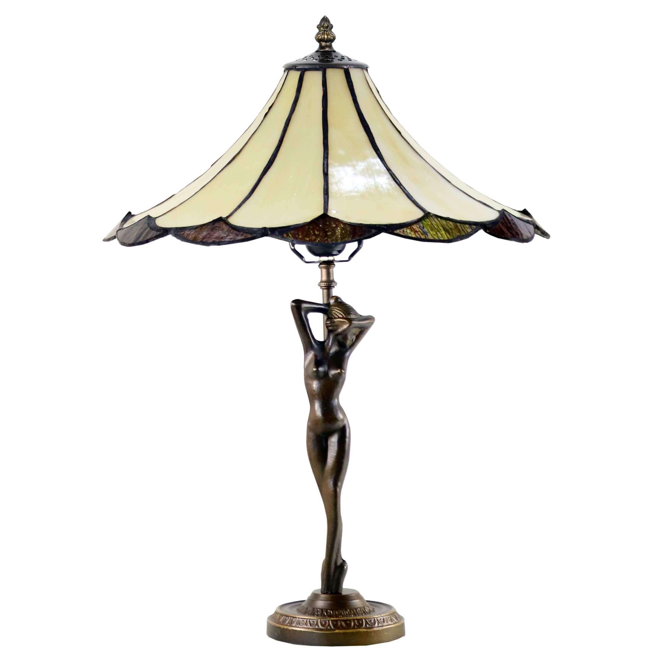 Chevron Stripes Tiffany Stained Glass Table Lamp