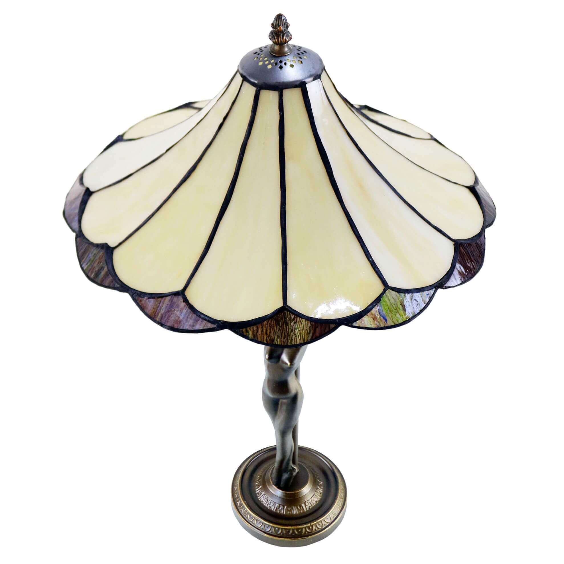 Chevron Stripes Tiffany Stained Glass Table Lamp