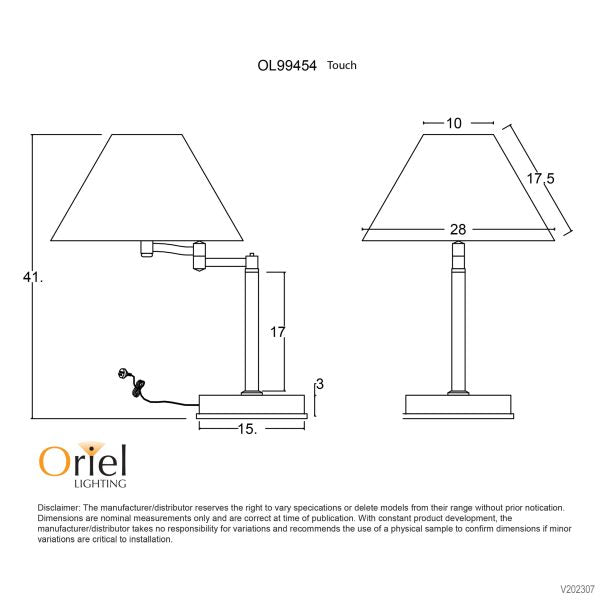 Chic Brushed Finish ON-OFF Touch Lamp (Available in 2 Colors)