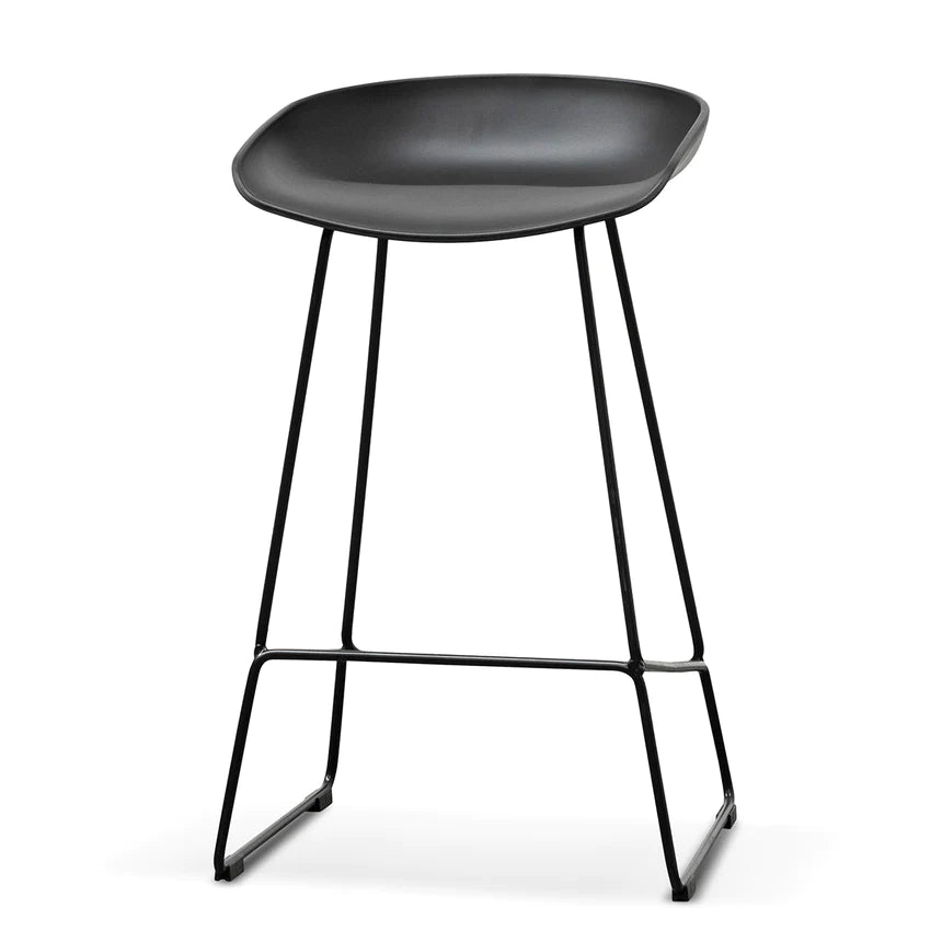 Chic Chrome Bar Stool - Black