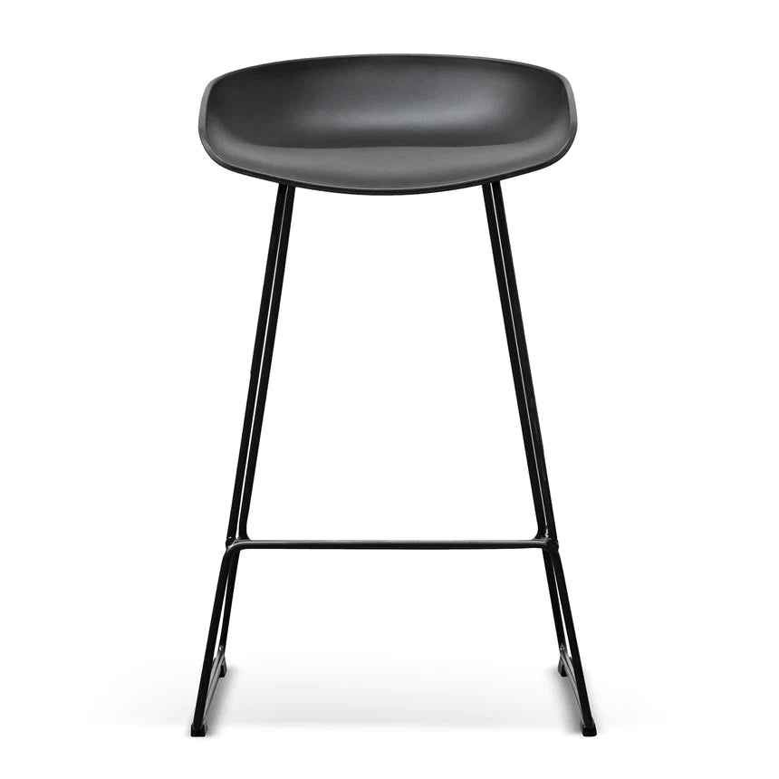 Chic Chrome Bar Stool - Black