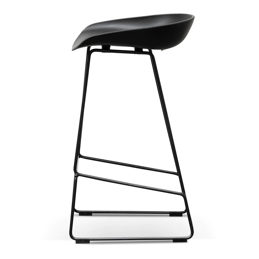 Chic Chrome Bar Stool - Black