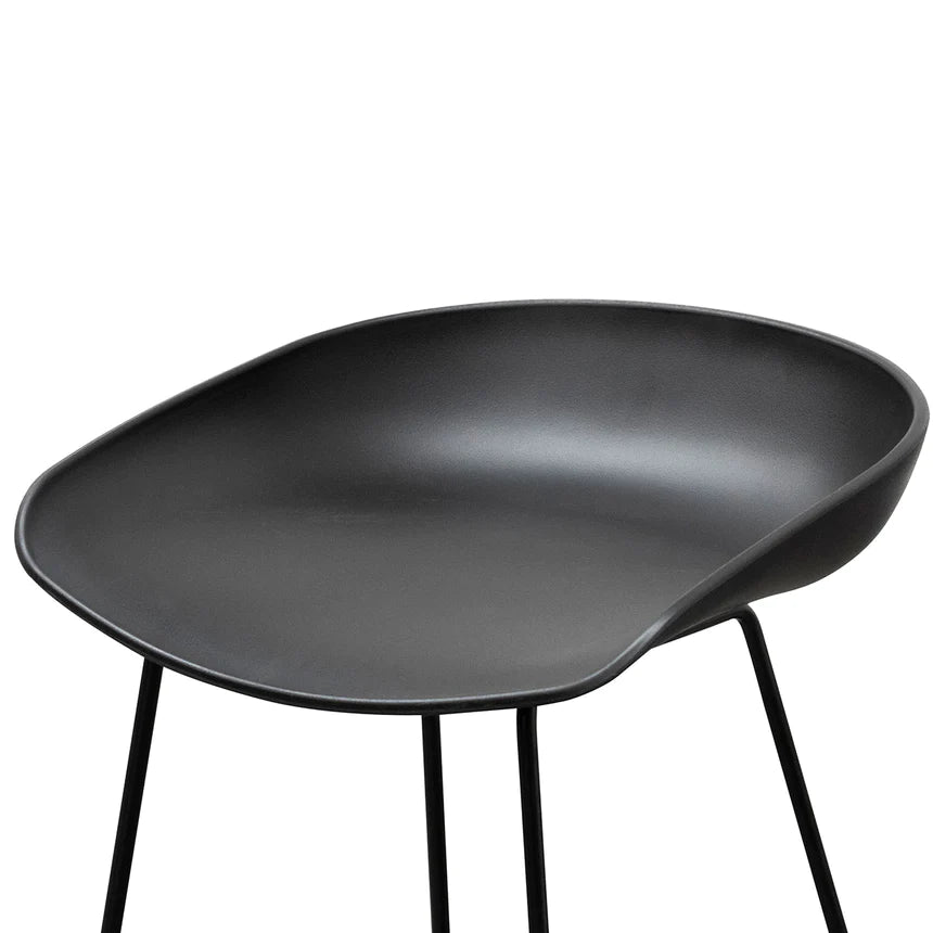 Chic Chrome Bar Stool - Black