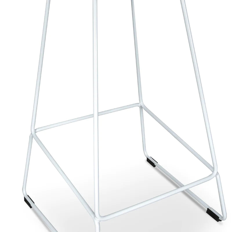 Chic Chrome Bar Stool - White