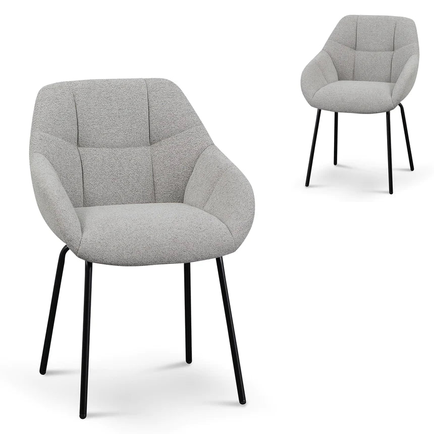 Chic Cushion Dining Chair - Grey (Set of 2)