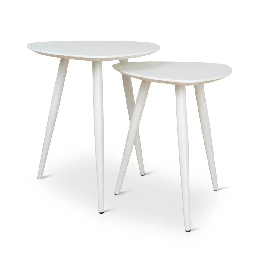 Chic Functionality White Side Tables - Set of 2