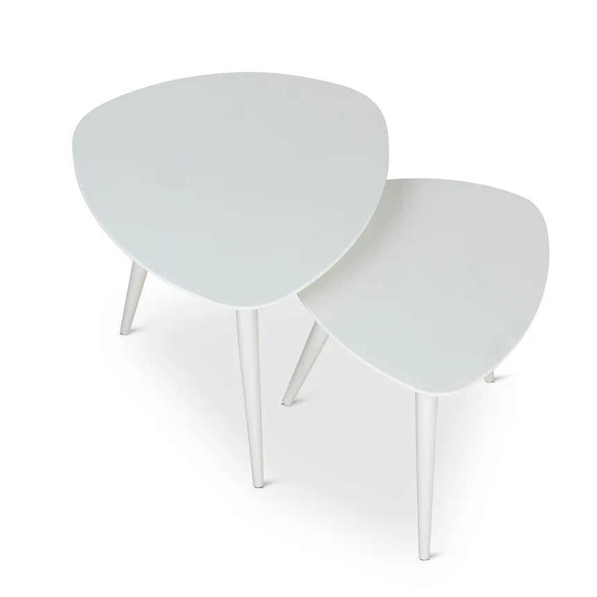 Chic Functionality White Side Tables - Set of 2