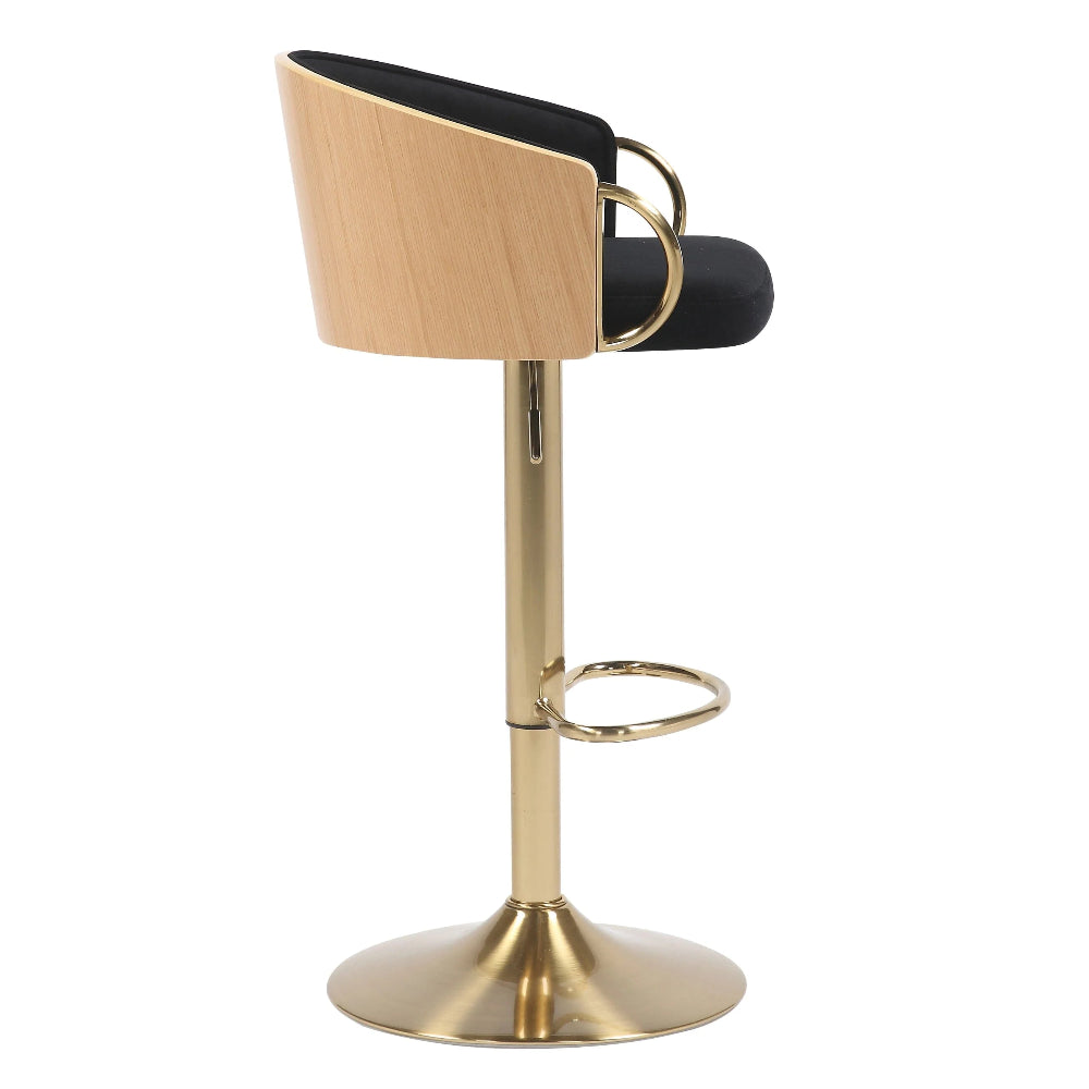 Chic Gold Jensen Aura Gas Lift Counter Stool