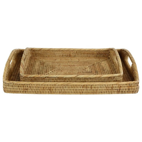 Chic Rattan Rectangle Serving Tray (Available in 2 Sizes)