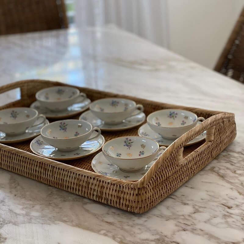 Chic Rattan Rectangle Serving Tray (Available in 2 Sizes)