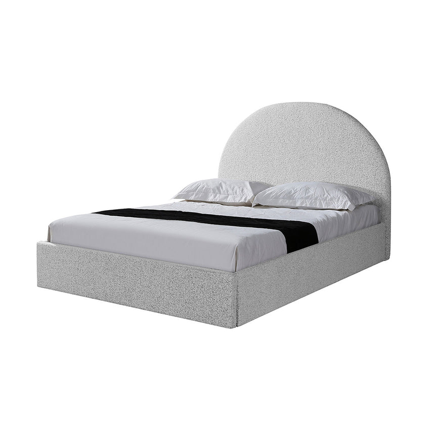 Chic Slumber Bed Frame with Storage - Charcoal White (Queen)