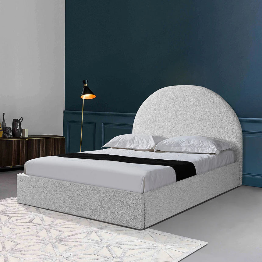 Chic Slumber Bed Frame with Storage - Charcoal White (Queen)