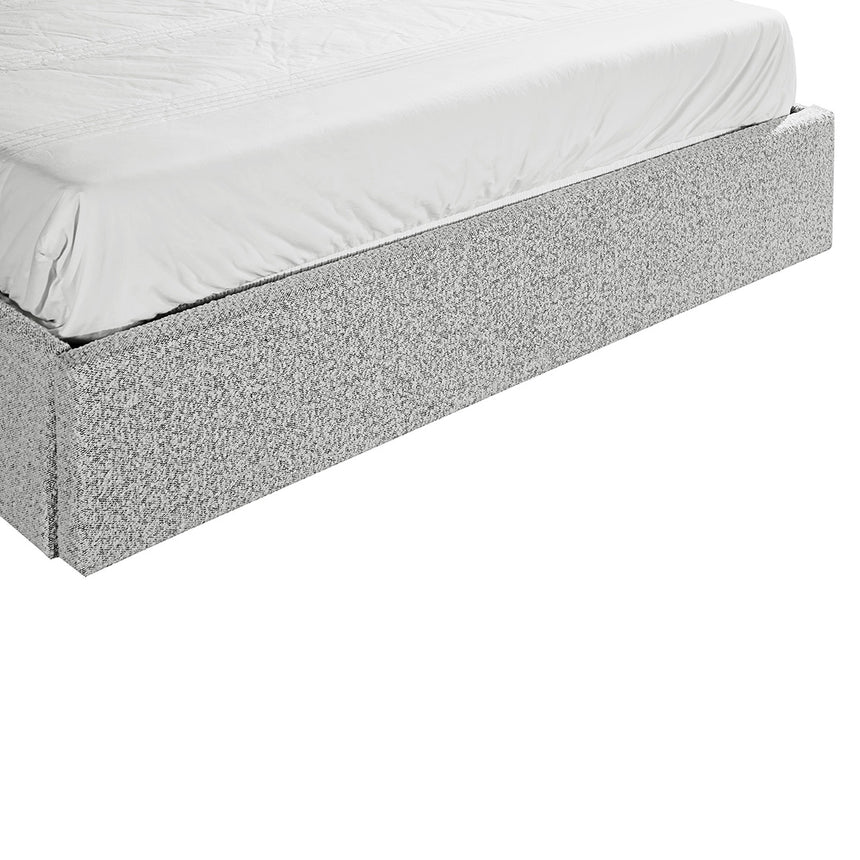 Chic Slumber Bed Frame with Storage - Charcoal White (Queen)