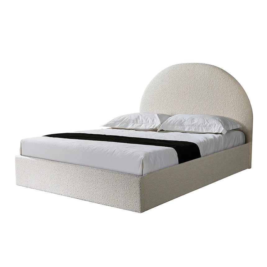 Chic Slumber Bed Frame with Storage - Ivory White (Queen)