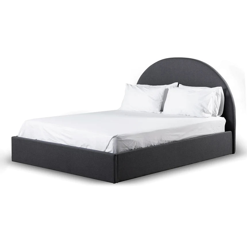 Chic Slumber Bed Frame with Storage - Charcoal Grey (Queen)