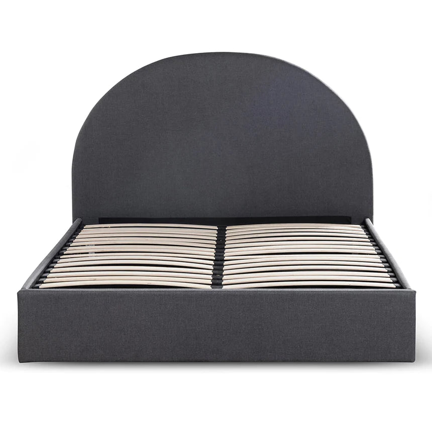 Chic Slumber Bed Frame with Storage - Charcoal Grey (Queen)