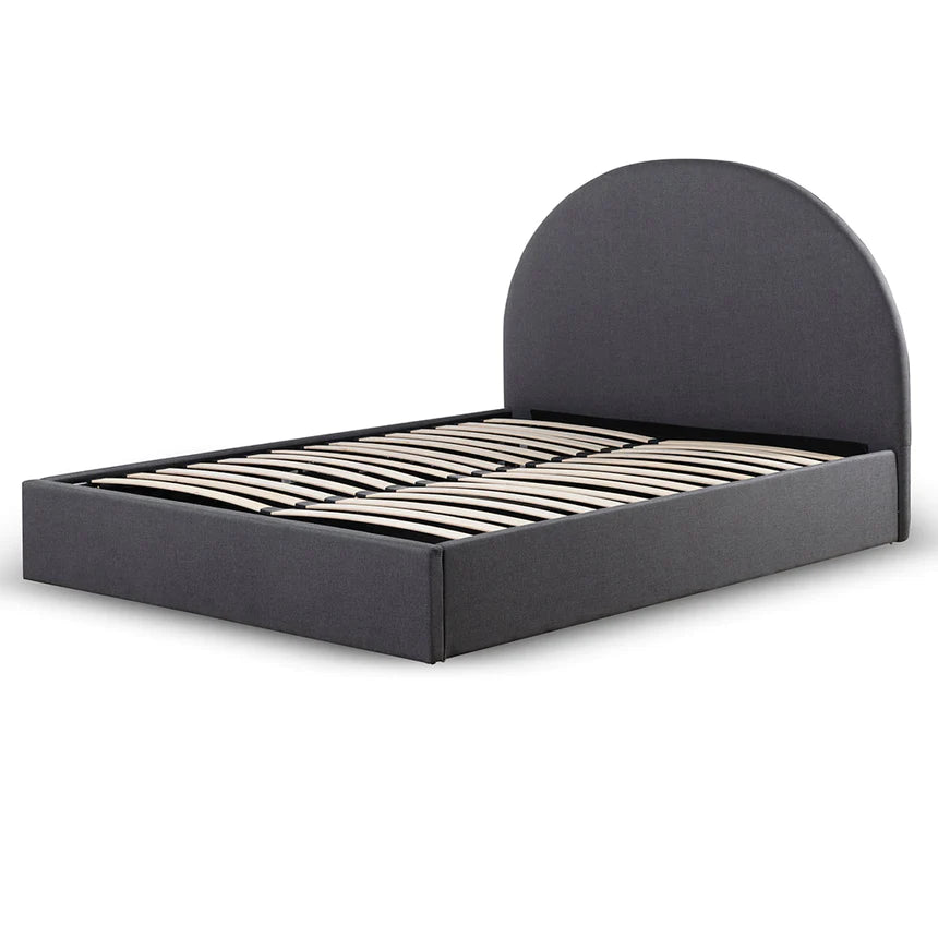 Chic Slumber Bed Frame with Storage - Charcoal Grey (Queen)