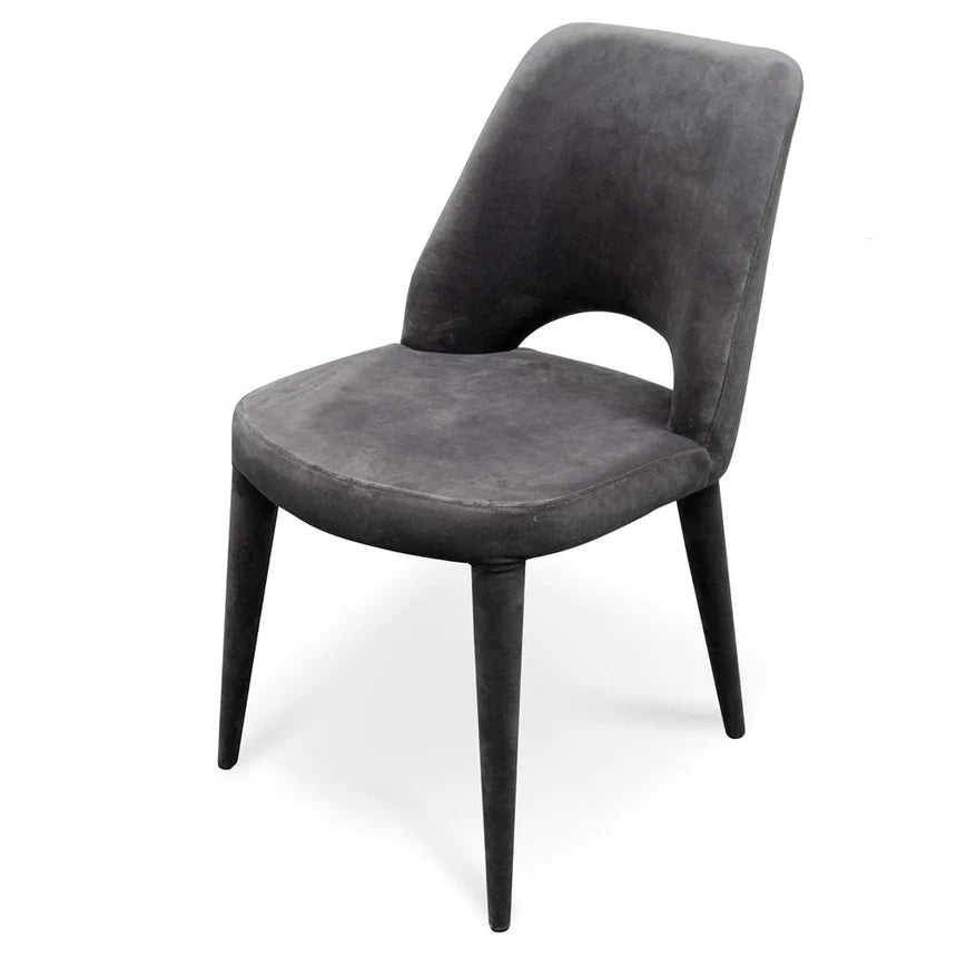 Chic Upholstered Dining Chair - Dark Grey