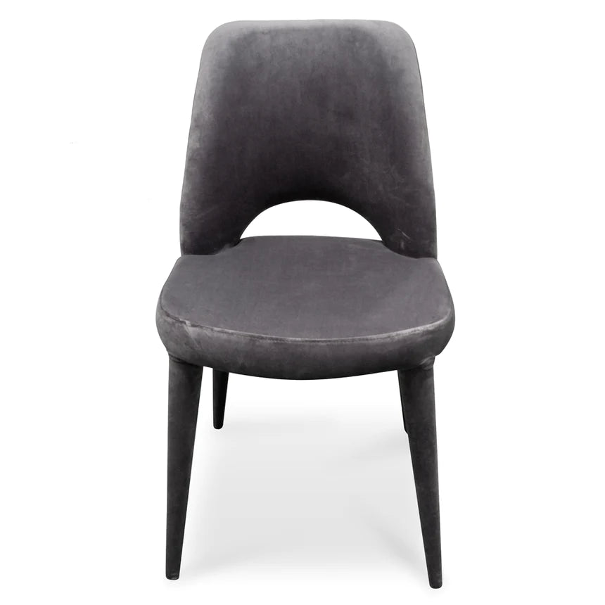 Chic Upholstered Dining Chair - Dark Grey