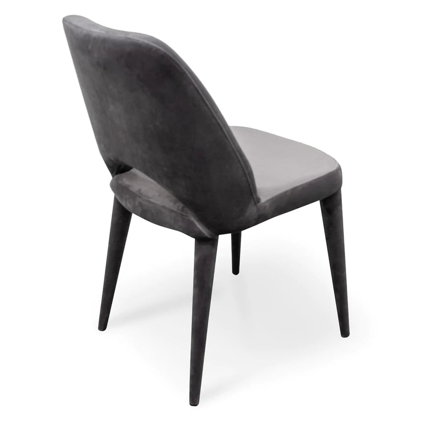 Chic Upholstered Dining Chair - Dark Grey