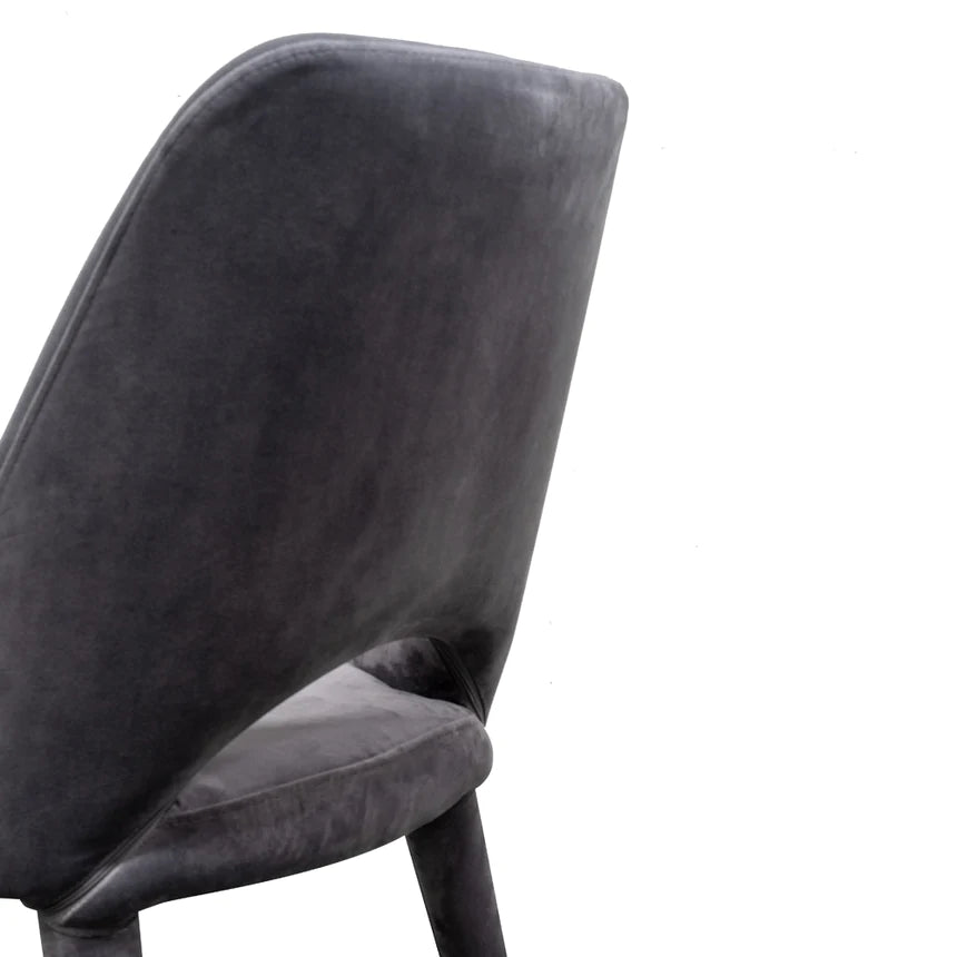 Chic Upholstered Dining Chair - Dark Grey