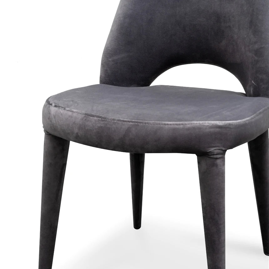 Chic Upholstered Dining Chair - Dark Grey