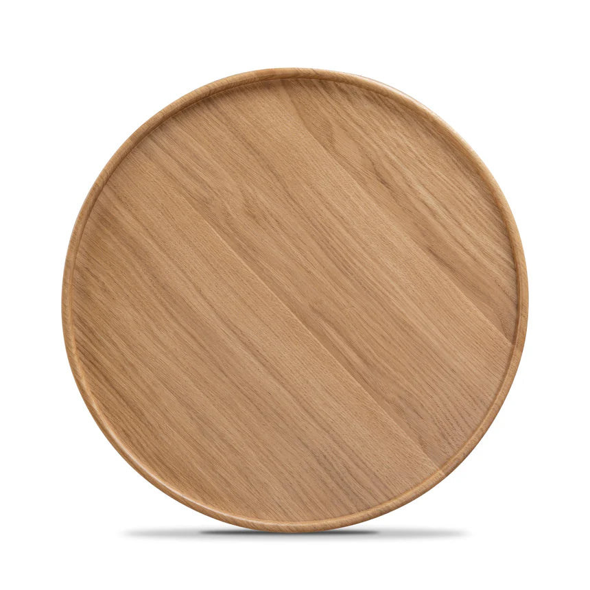 Organic Touch Round Side Table - Natural Oak