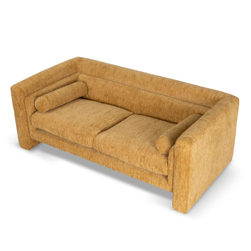 Chic & Cozy 2-Seater Fabric Sofa - Yellow Sand