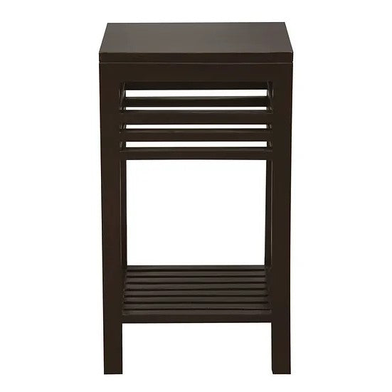 Chic and Functional Holland Stripe Lamp Table - Dark Brown