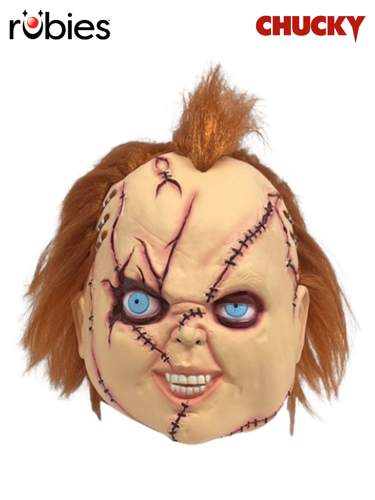 Child's Play Chucky Stitched Up 3/4 Adult Mask Costume Accessory