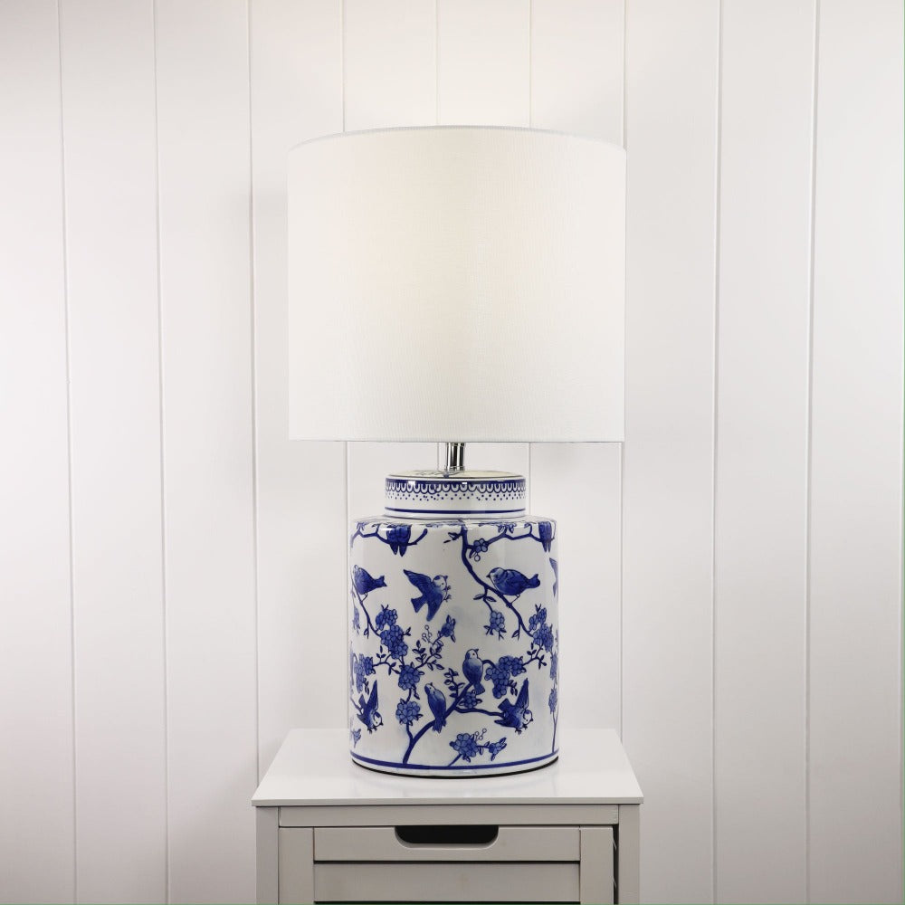 Chinese Ceramic Table Lamp with Shade