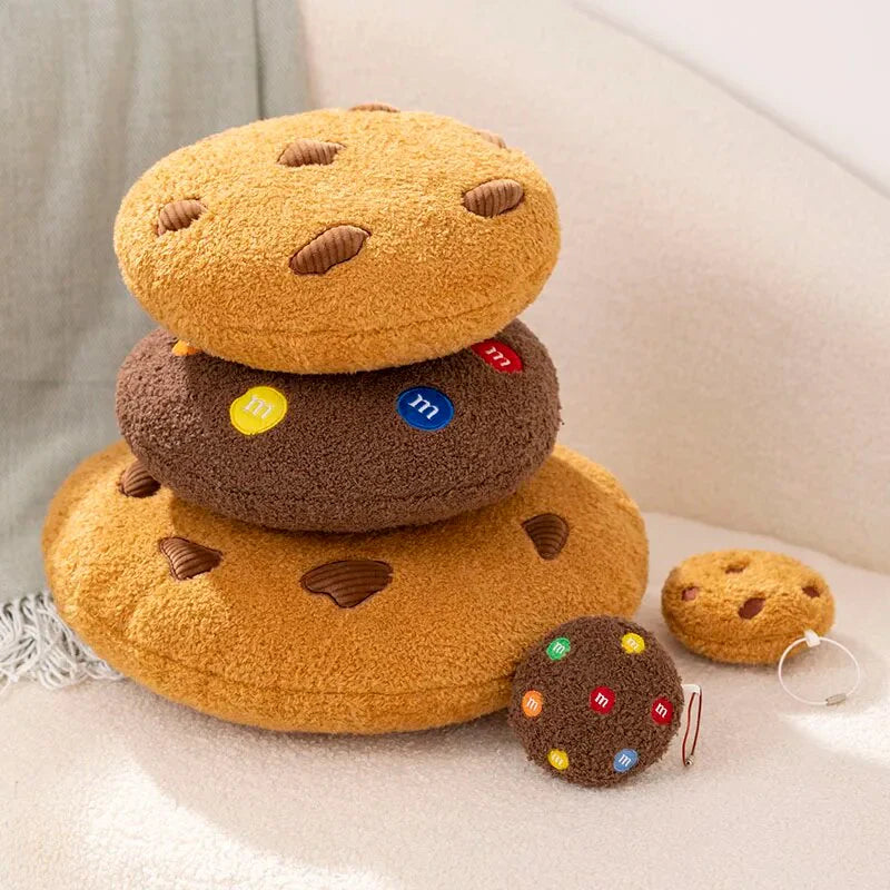 Chocolate Cookies Shaped Stuffed Soft Pillow 36cms