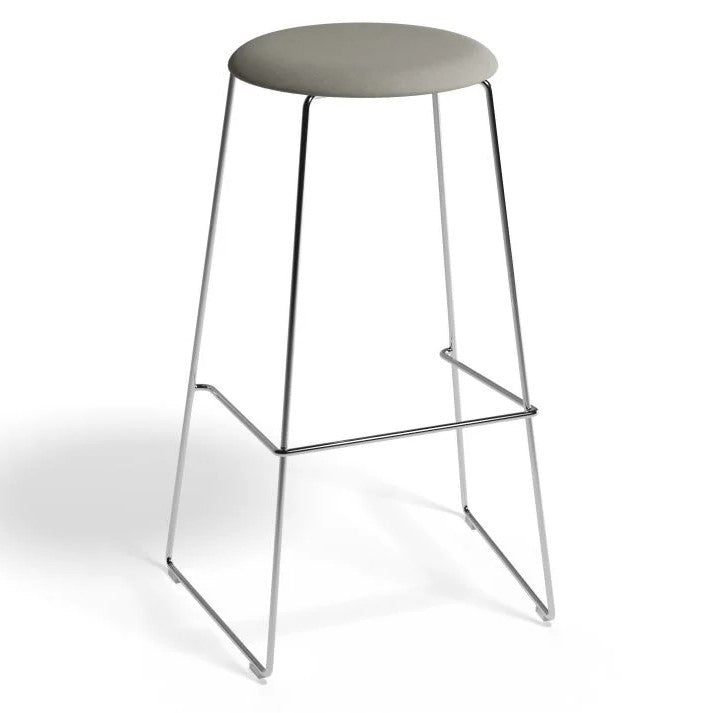 Chrome Elegance Fabric Bar Stool 77cms (Available in 3 Colors)