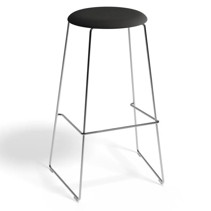 Chrome Elegance Fabric Bar Stool 77cms (Available in 3 Colors)