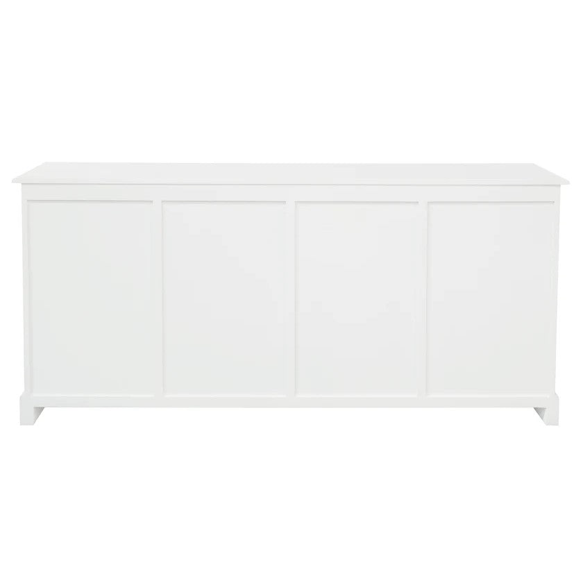 Tasmania Spacious 4-Door 4-Drawer Sideboard - White