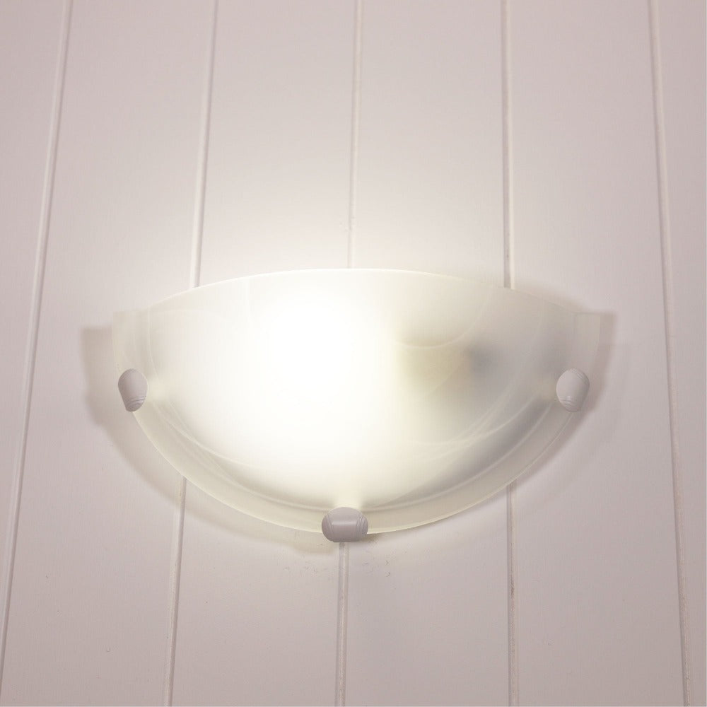 Classic Alabaster Glass Semi-Circle Light (Available in 3 Colors)