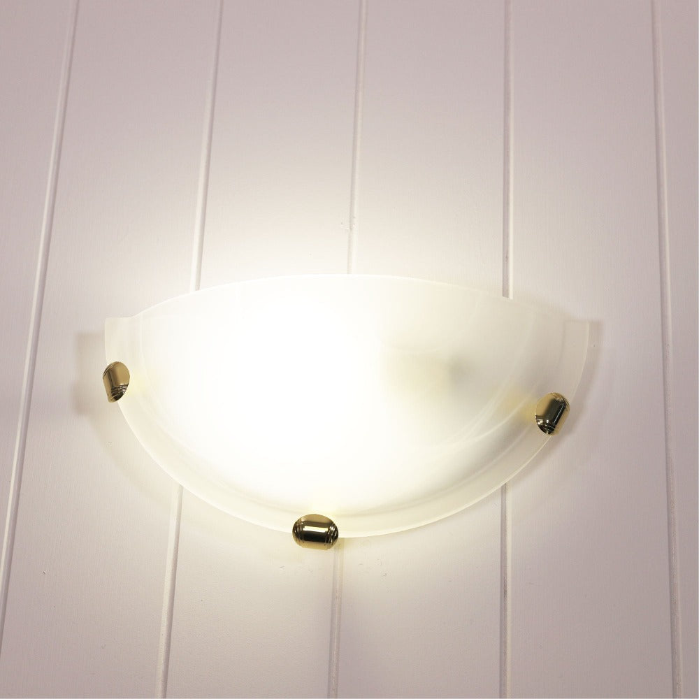 Classic Alabaster Glass Semi-Circle Light (Available in 3 Colors)