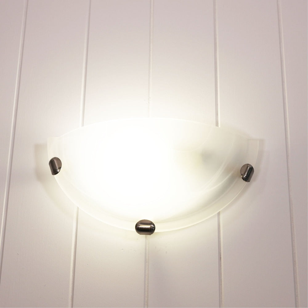 Classic Alabaster Glass Semi-Circle Light (Available in 3 Colors)