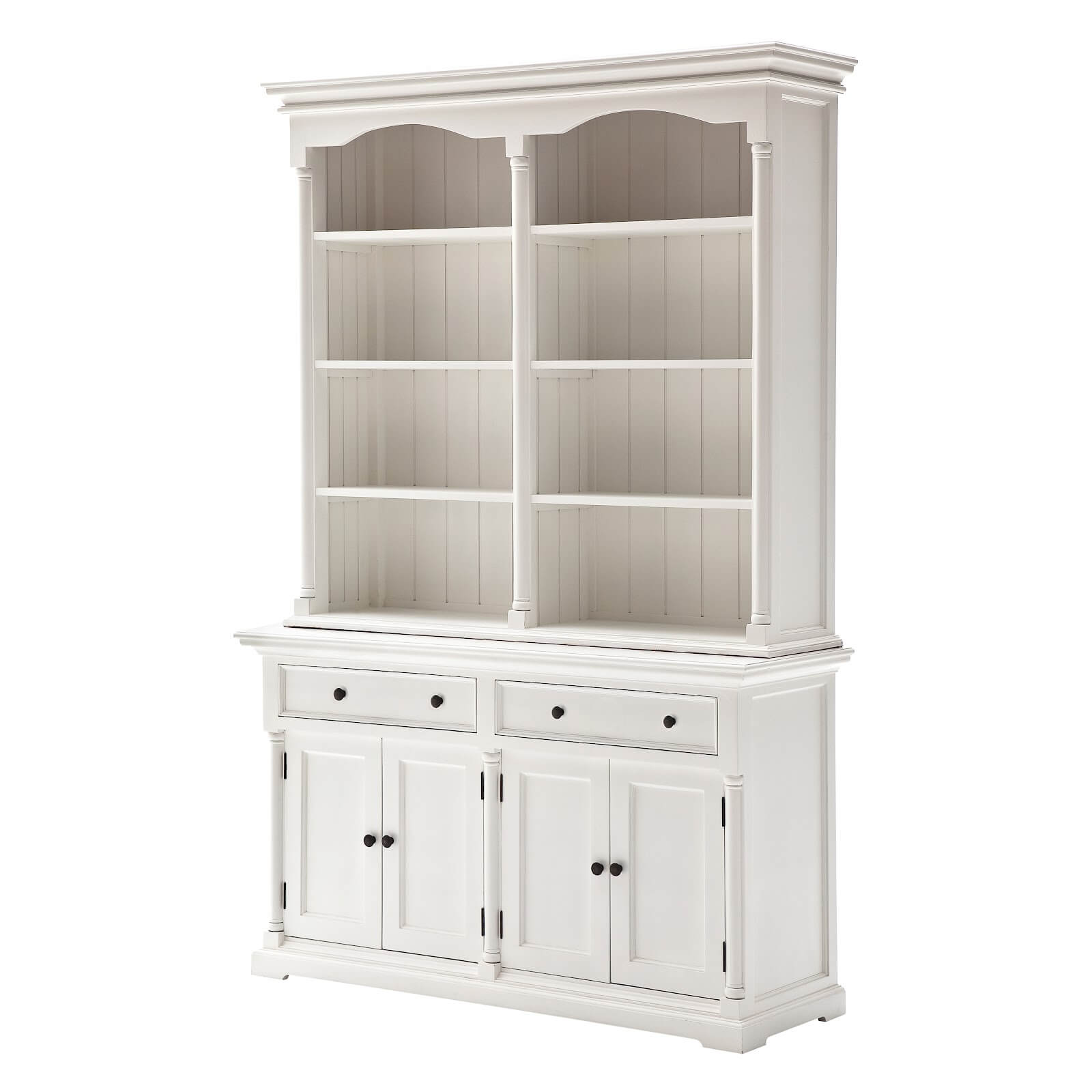 Classic Arch Hutch Cabinet 2 Drawers 4 Doors & 8 Shelves