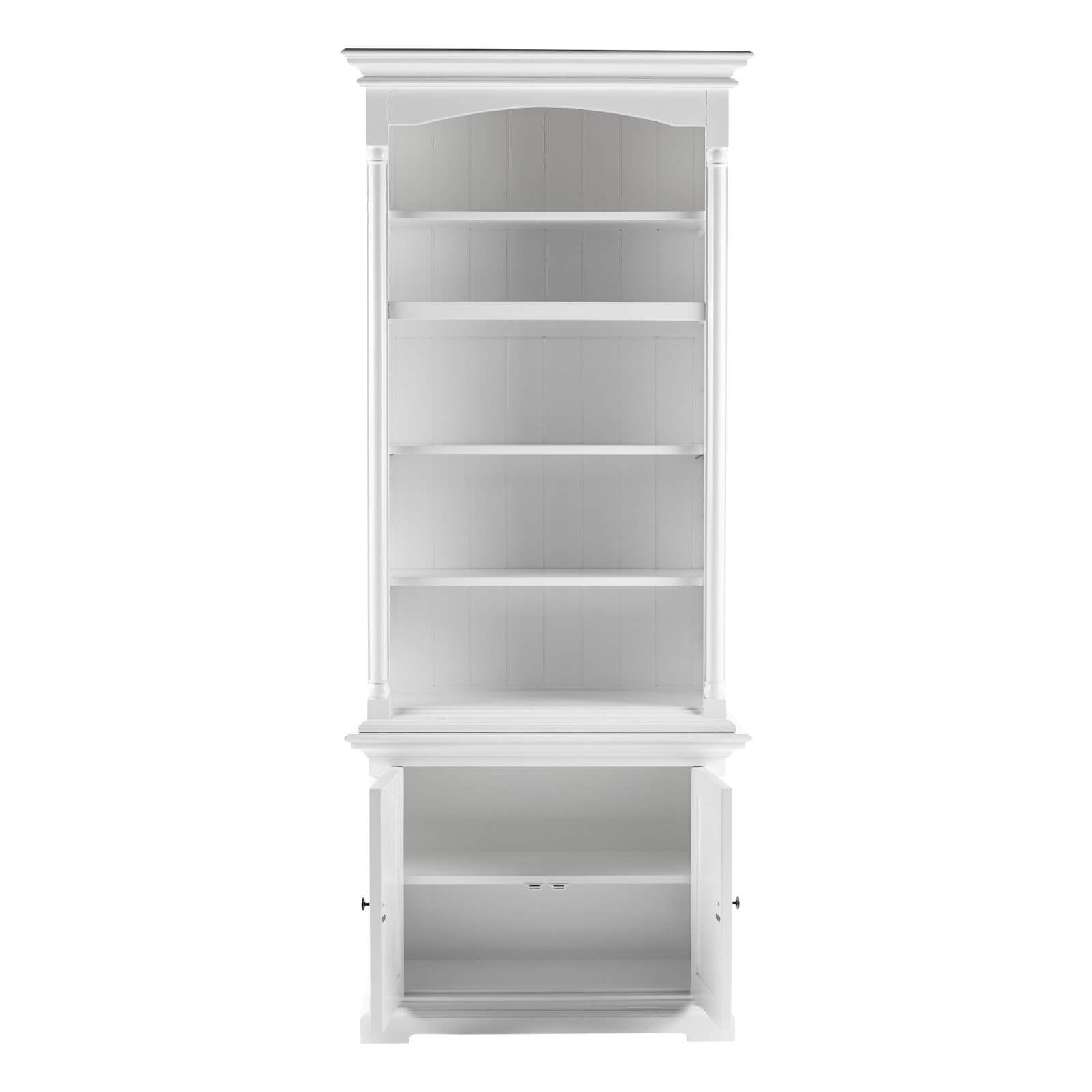 Classic Arch Hutch Cabinet 2 Doors 5 Shelves