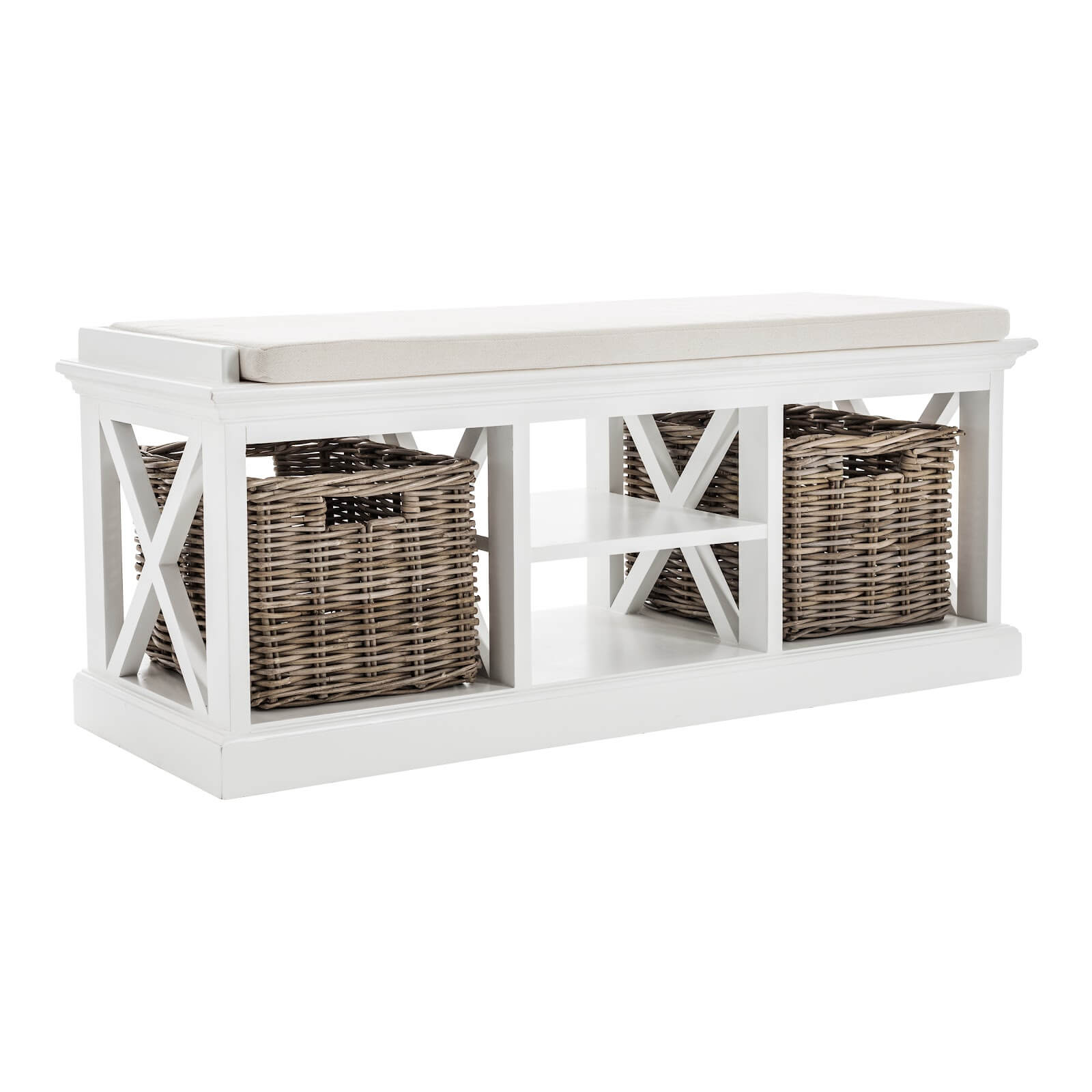 Classic Bench with 2 Storage Baskets